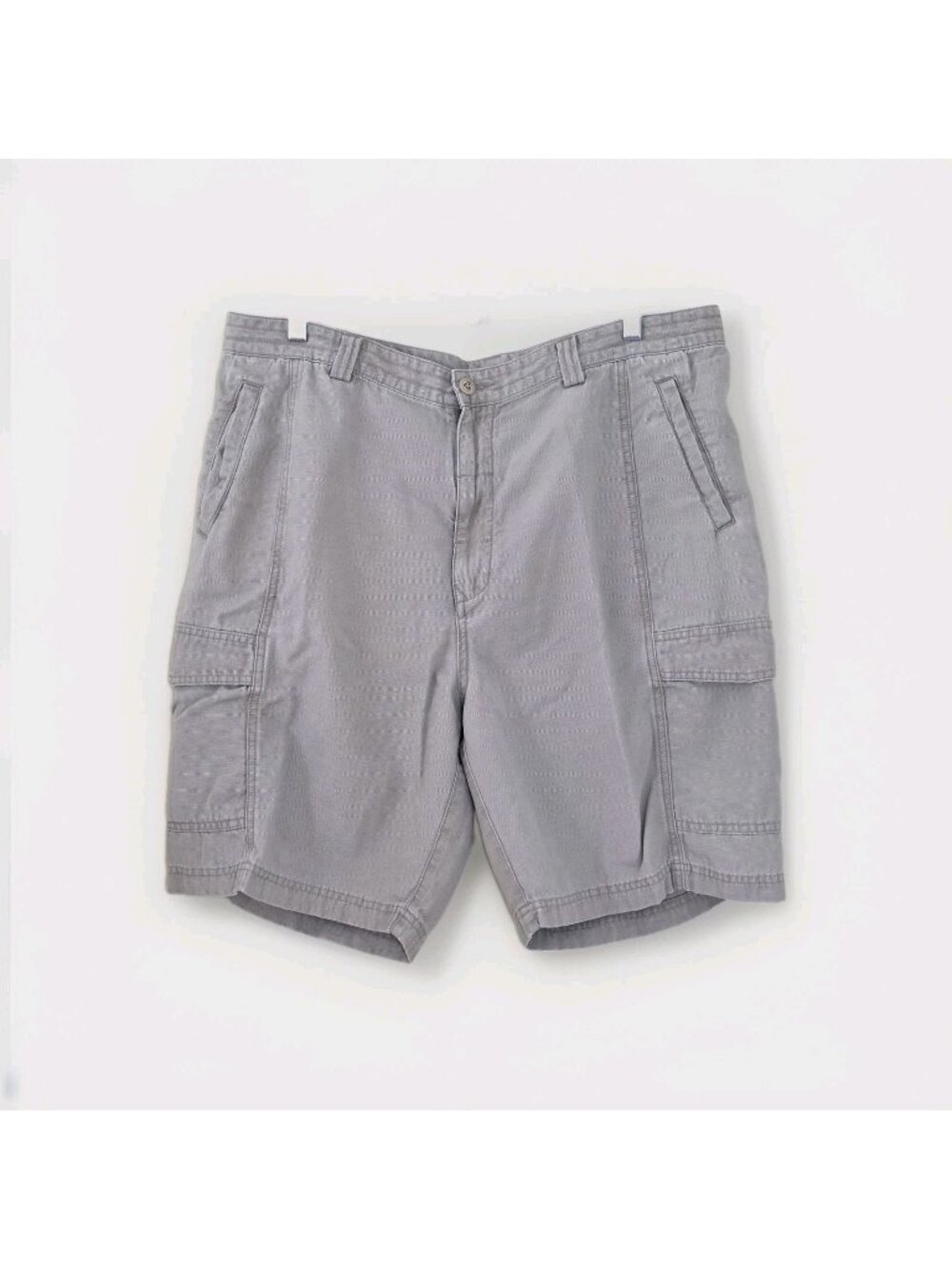 Tommy Bahama Relax Cargo Shorts Men 38 Beige Cotton Tencel Preppy Coastal Edgy